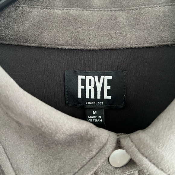 NWT FRYE Faux Suede Shirt Jacket Size Medium - Picture 3 of 7